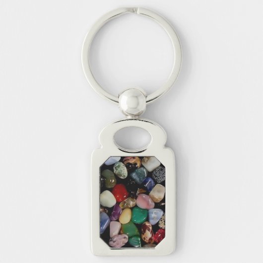 Kleurrijke Edelstenen Sleutelhanger (Voorkant)