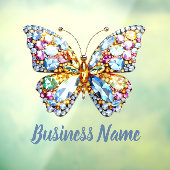 kleurrijke edelstenen vlinder raamsticker (Vel 3)