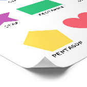 Kleurrijke educatieve basisvormen voor kinderen Po Poster (Hoek)