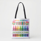 Kleurrijke educatieve Canvas tas-learning stopt no Tote Bag (Voorkant)