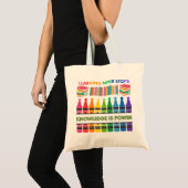 Kleurrijke educatieve Canvas tas-learning stopt no Tote Bag (Voorkant (product))