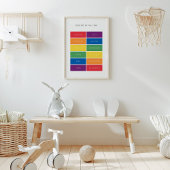 Kleurrijke educatieve poster met maanden van het j