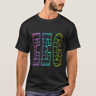 Kleurrijke EEG neurodiagnostische Tech EEG Tech T-shirt