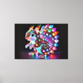 Kleurrijke Eekhoorn - Natuur's Whimsy in Vibrant C Canvas Afdruk (Voorkant)