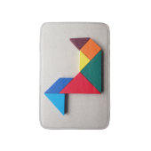 Kleurrijke eend Tangram Badmat (Voorkant Verticaal)