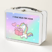 kleurrijke eenhoorn achtergrond Metalen Lunchbox (Voorkant)