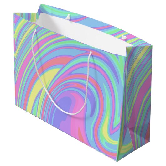 Kleurrijke eenhoorn cadeautas (Achterkant Gekanteld)