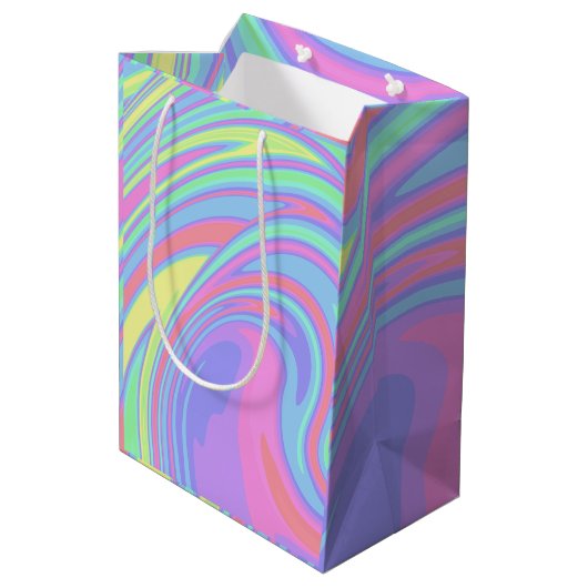 Kleurrijke eenhoorn cadeautas (Achterkant Gekanteld)
