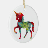 Kleurrijke Eenhoorn Circle Ornament (Rechts)