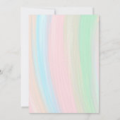 Kleurrijke Eenhoorn en Regenboog Verjaardagsfeest Kaart (Achterkant)