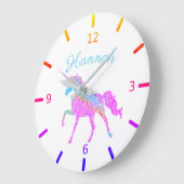 Kleurrijke Eenhoorn Grote Klok (Hoek)