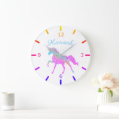 Kleurrijke Eenhoorn Grote Klok (Huis)