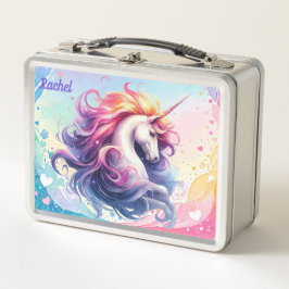 Kleurrijke Eenhoorn Metalen Lunchbox