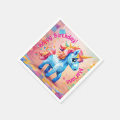 Kleurrijke Eenhoorn Pinata Verjaardag Servet (Hoek)