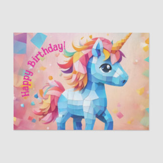 Kleurrijke Eenhoorn Pinata Verjaardag Tissuepapier