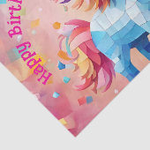 Kleurrijke Eenhoorn Pinata Verjaardag Tissuepapier (Detail)