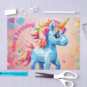 Kleurrijke Eenhoorn Pinata Verjaardag Tissuepapier (Craft)