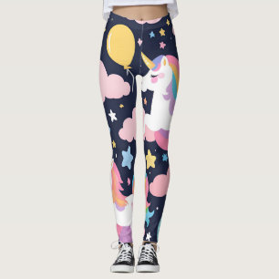Kleurrijke Eenhoorn regenboog ballon patroon voor Leggings