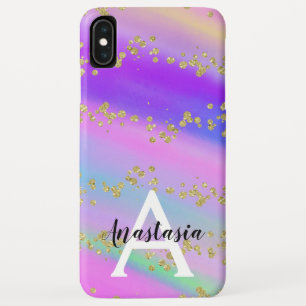 Kleurrijke Eenhoorn Regenboog Gouden Glitters Mono Case-Mate iPhone Case