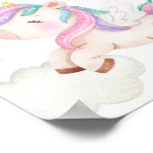 Kleurrijke Eenhoorn, Regenboog, Sterren, Meisjes S Poster (Hoek)