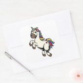 Kleurrijke eenhoorn Sticker (Envelop)