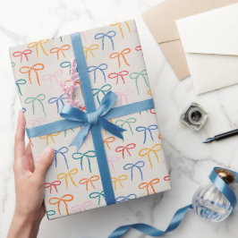 Kleurrijke eenvoudige bogen patroon cadeaupapier