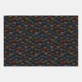 Kleurrijke eenvoudige bogen patroon inpakpapier vel (Voorkant 3)