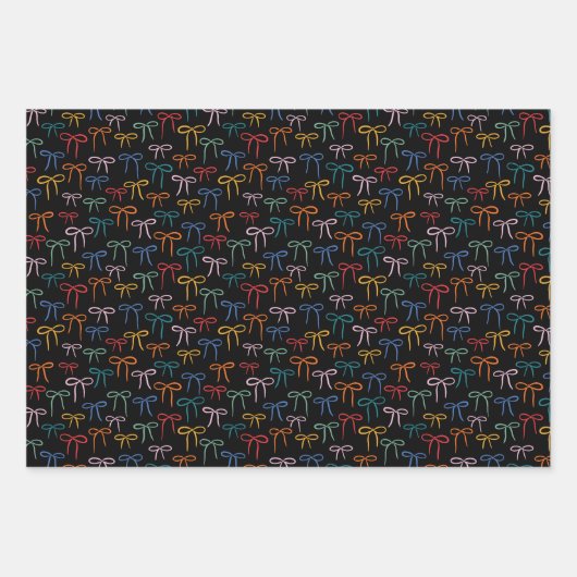 Kleurrijke eenvoudige bogen patroon inpakpapier vel (Voorkant 3)