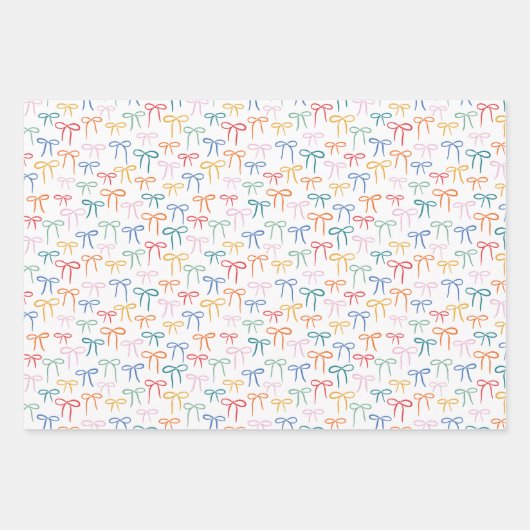 Kleurrijke eenvoudige bogen patroon inpakpapier vel (Voorkant 2)