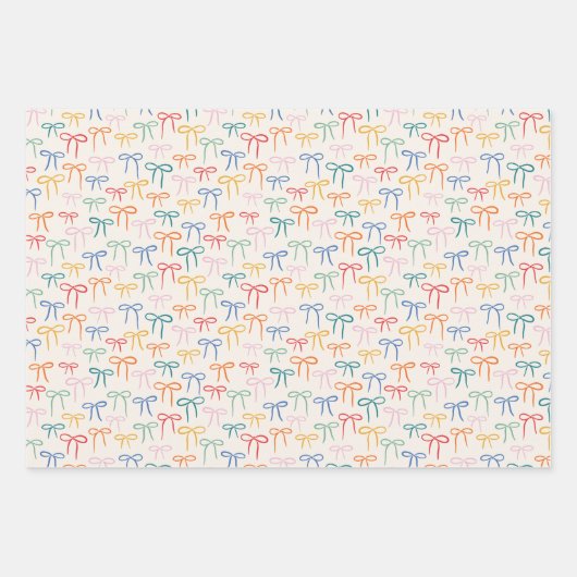 Kleurrijke eenvoudige bogen patroon inpakpapier vel (Voorkant)