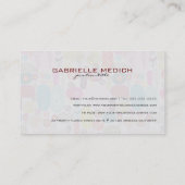 Kleurrijke eenvoudige hand getrokken retro bloemen visitekaartje (Achterkant)