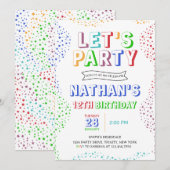 Kleurrijke Eenvoudige Jongen Verjaardag Kaart (Voorkant / Achterkant)