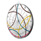 Kleurrijke, eenvoudige moderne, koele stadstrendci dartbord (Voorkant Rechts)
