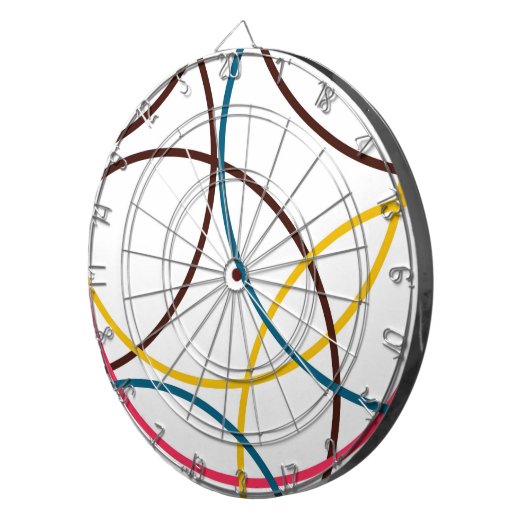Kleurrijke, eenvoudige moderne, koele stadstrendci dartbord (Voorkant Rechts)