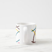 Kleurrijke, eenvoudige moderne, koele stadstrendci espresso kop (Achterkant)