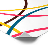 Kleurrijke, eenvoudige moderne, koele stadstrendci poster (Hoek)