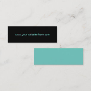 Kleurrijke Eenvoudige Turquoise Website Minimalist Mini Visitekaartje