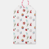 Kleurrijke eenvoudige vrolijke kerst cadeaulabel (Achterkant)