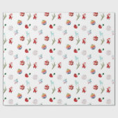 Kleurrijke eenvoudige vrolijke kerst cadeaupapier (Vlak)