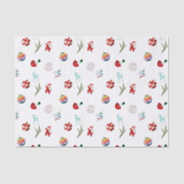 Kleurrijke eenvoudige vrolijke kerst tissuepapier