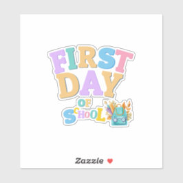 Kleurrijke eerste dag van de School Vinyl Sticker