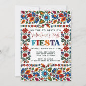 Kleurrijke Eerste Fiesta 1e Verjaardag Folk Art Bl Kaart (Voorkant)