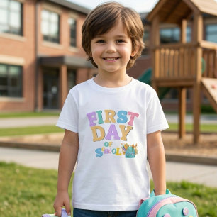 Kleurrijke Eerste Schooldag K Leuk Terug Naar Scho T-shirt