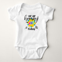 Kleurrijke Eerste Verjaardag Baby Jersey Bodysuit