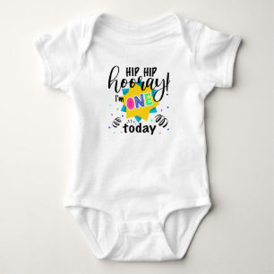 Kleurrijke Eerste Verjaardag Baby Jersey Bodysuit