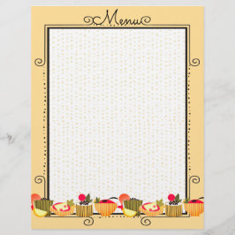 Kleurrijke eetlustopening met briefhoofd