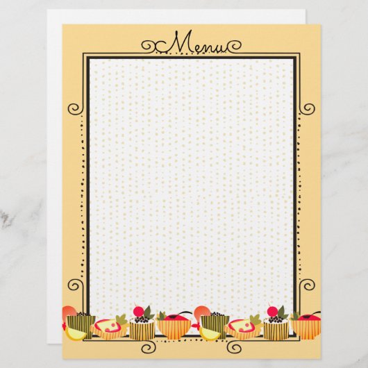 Kleurrijke eetlustopening met briefhoofd (Voorkant / Achterkant)