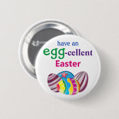 Kleurrijke EGGcellent Easter Egg Ronde Button 5,7 Cm (Voorkant /achterkant)