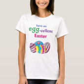 Kleurrijke EGGcellent Easter Egg T-shirt (Voorkant)