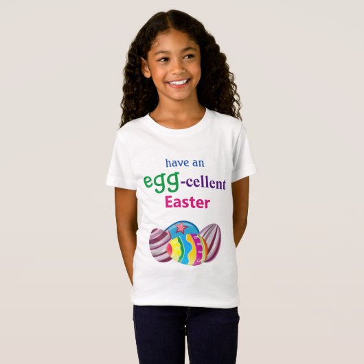 Kleurrijke EGGcellent Easter T-Shirt (Voorkant volledig)